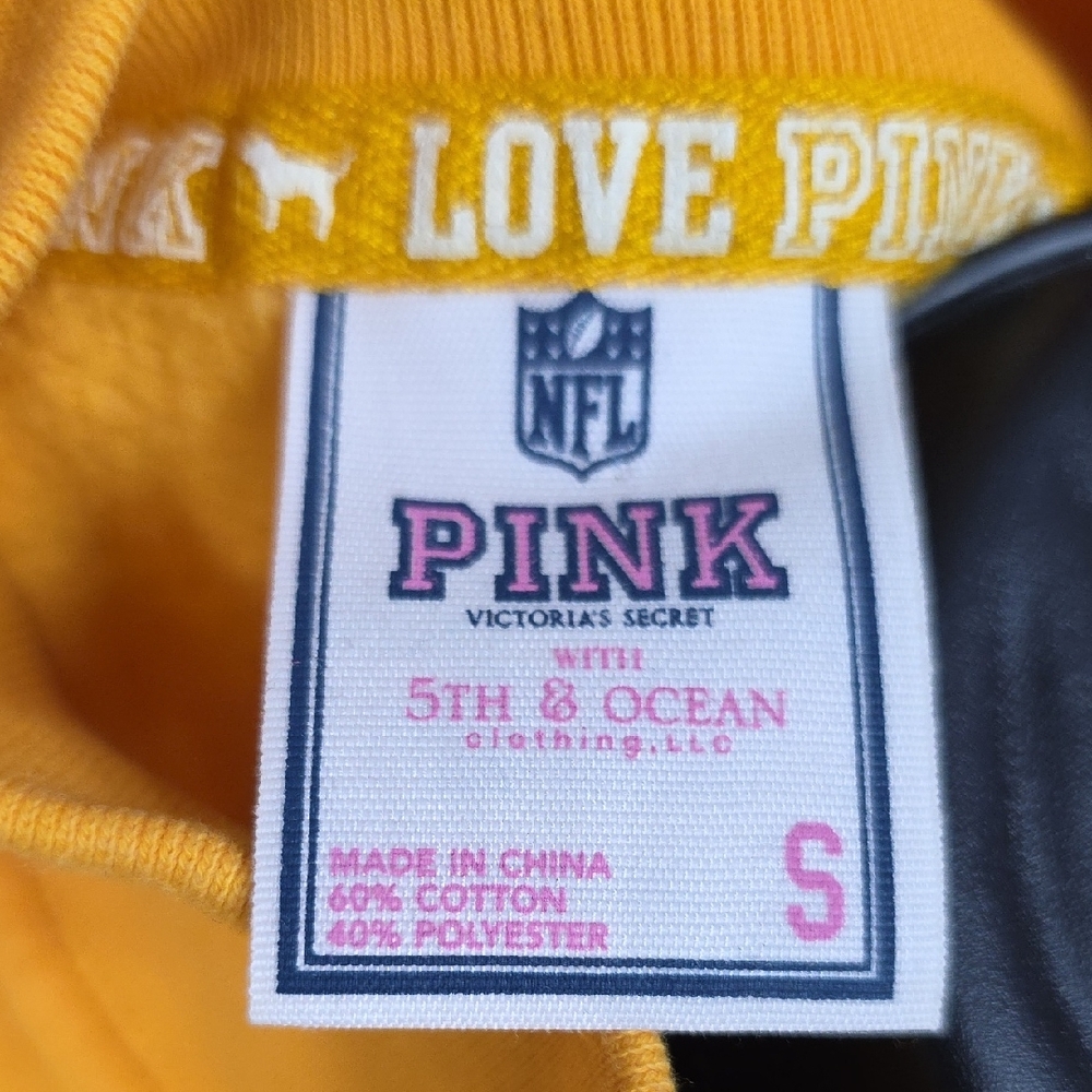 PINK Victoria's Secret x NFL Pittsburgh Steelers 1/4 Zip Pullover - Picture 5 of 11